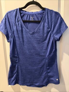 Layers Women's Heathered Royal Blue V-Neck Active Tee